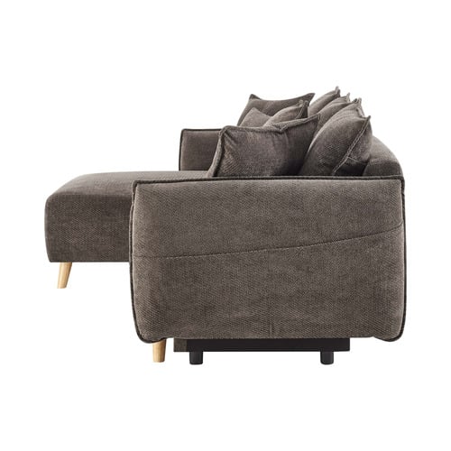 Thomas 3 Seater Upholstered Storage Sofa Bed with Chaise