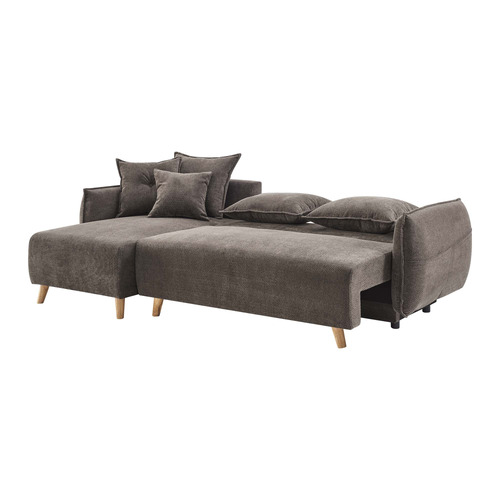 Thomas 3 Seater Upholstered Storage Sofa Bed with Chaise