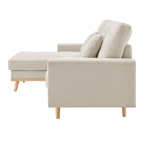 Curtis 3 Seater Upholstered Storage Sofa Bed with Chaise