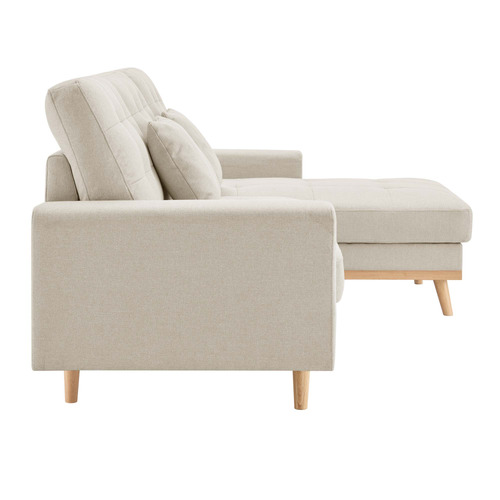 Curtis 3 Seater Upholstered Storage Sofa Bed with Chaise