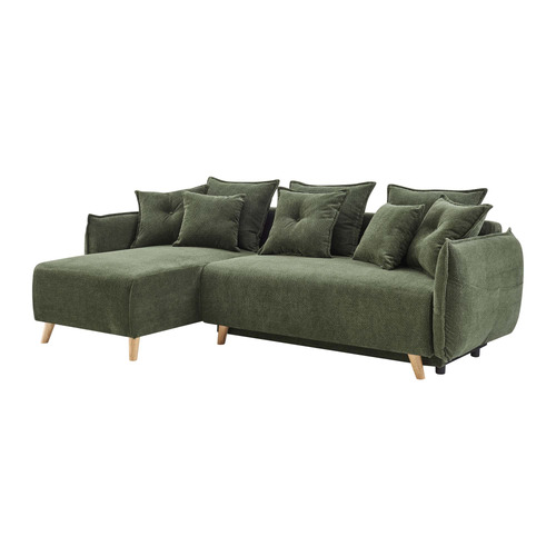 Thomas 3 Seater Upholstered Storage Sofa Bed with Chaise
