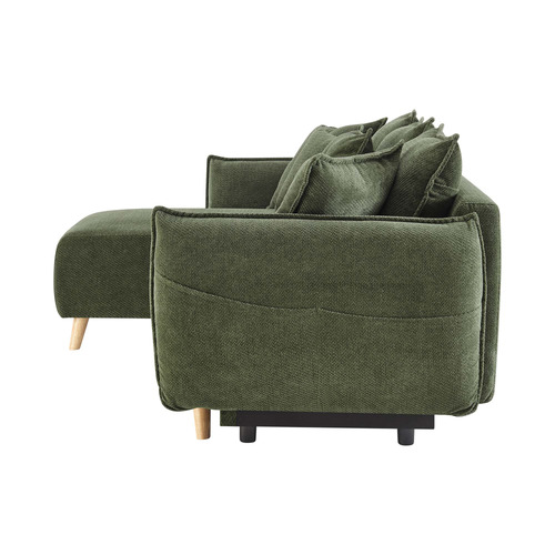 Thomas 3 Seater Upholstered Storage Sofa Bed with Chaise