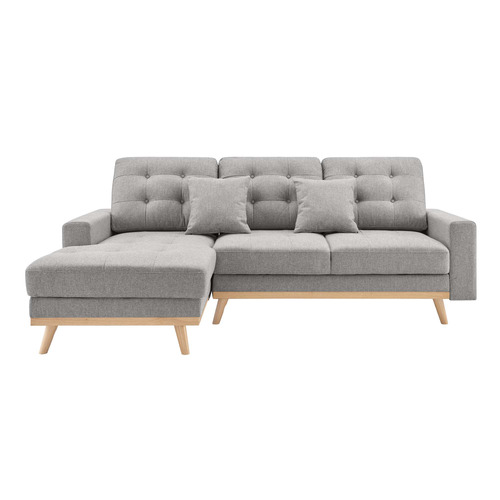 Curtis 3 Seater Upholstered Storage Sofa Bed with Chaise