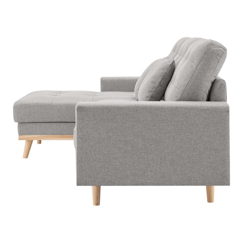 Curtis 3 Seater Upholstered Storage Sofa Bed with Chaise