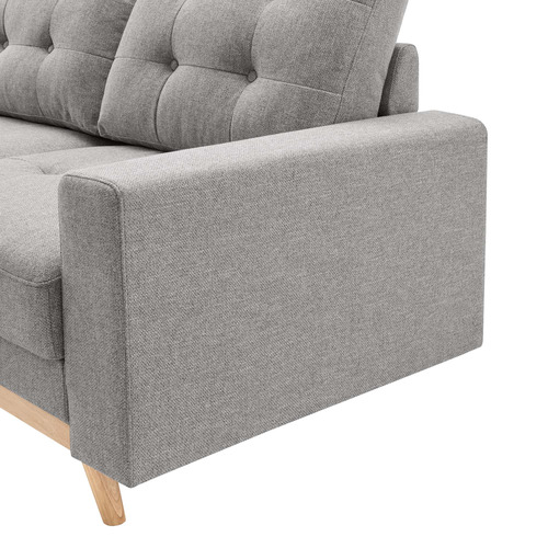 Curtis 3 Seater Upholstered Storage Sofa Bed with Chaise