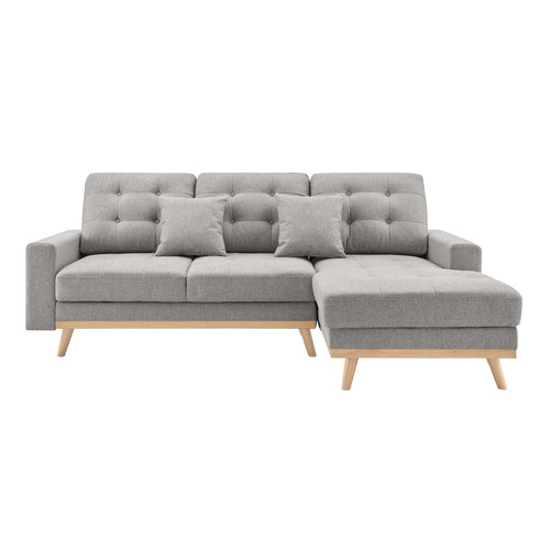 Curtis 3 Seater Upholstered Storage Sofa Bed with Chaise