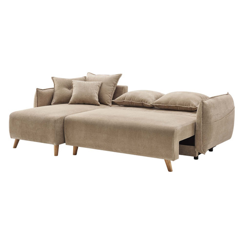 Thomas 3 Seater Upholstered Storage Sofa Bed with Chaise