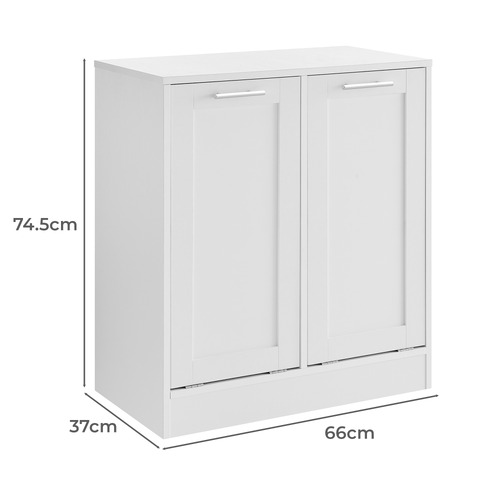 White Morana 2 Door Laundry Hamper