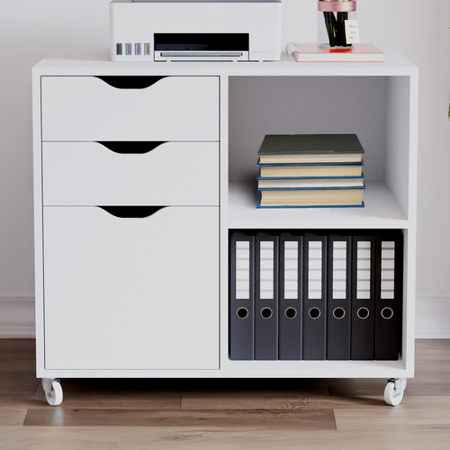 Reuben 3 Drawer 2 Shelve Filing Cabinet