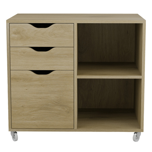 Reuben 3 Drawer 2 Shelve Filing Cabinet