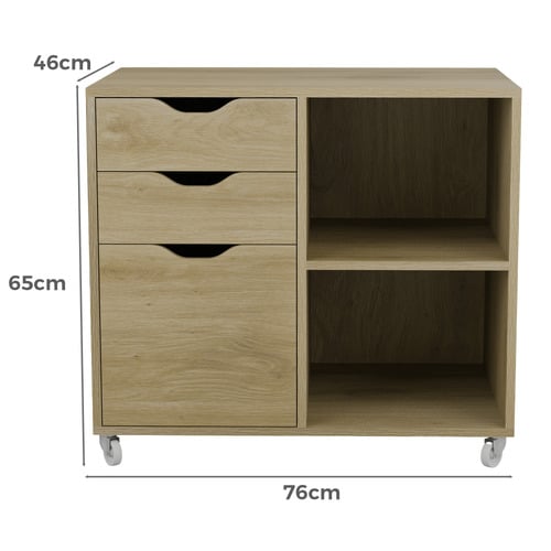Leola 3 Drawer Filing Cabinet