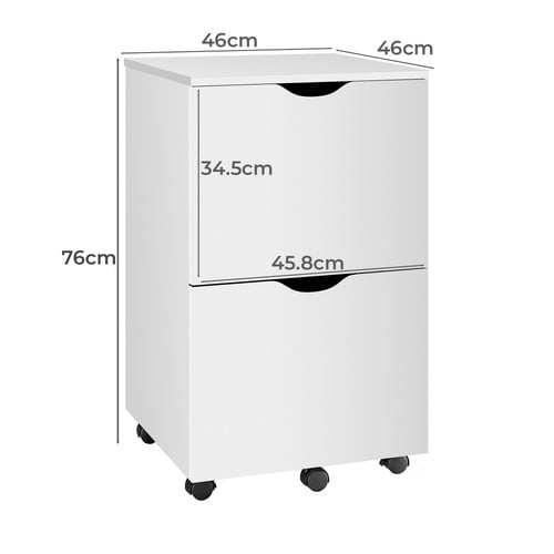 Leola 2 Drawer Mobile Pedestal