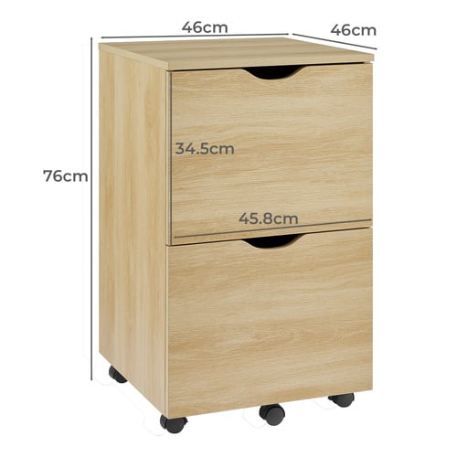 Leola 2 Drawer Mobile Pedestal