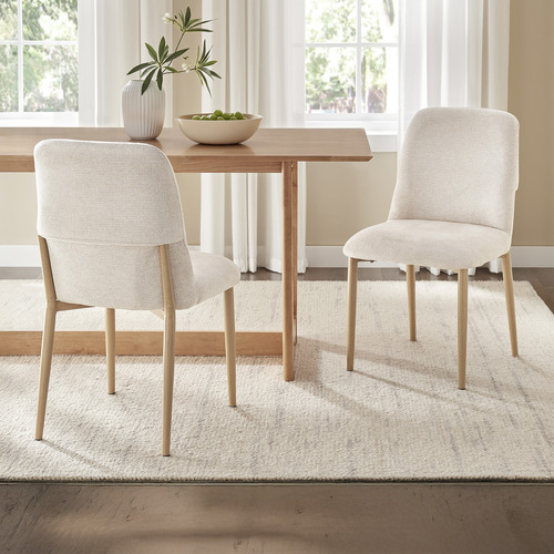 Beige Elara Chenille Dining Chairs