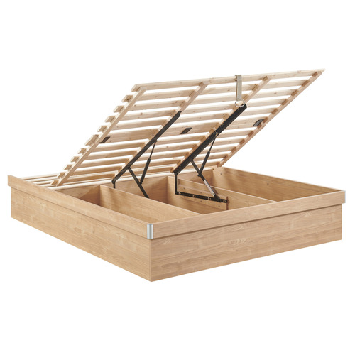 Natural Merlin Gas Lift Storage Bed Frame