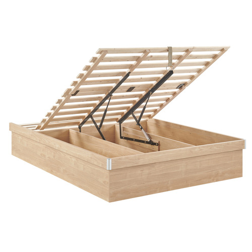 Natural Merlin Gas Lift Storage Bed Frame