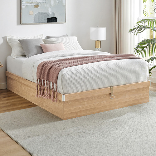 Natural Merlin Gas Lift Storage Bed Frame