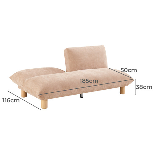 Mitch 2 Seater Double Chenille Sofa Bed