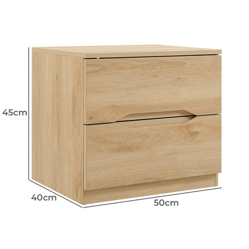 Marilyn 2 Drawer Bedside Table