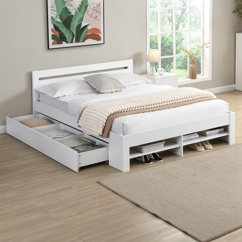 Eira Bed Frame with Pull Out Drawers