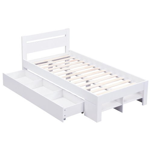 Eira Bed Frame with Pull Out Drawers