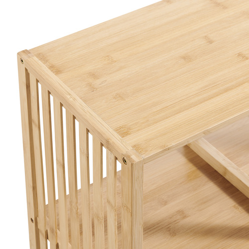 Mirella Bamboo Wood Shelving Unit