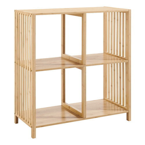 Mirella Bamboo Wood Shelving Unit