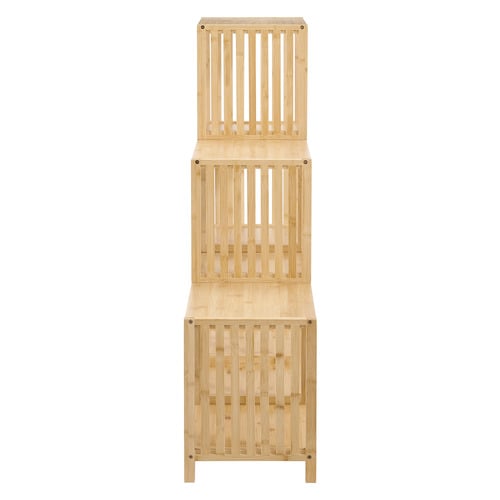 Mirella 6 Shelf Bamboo Wood Bookcase