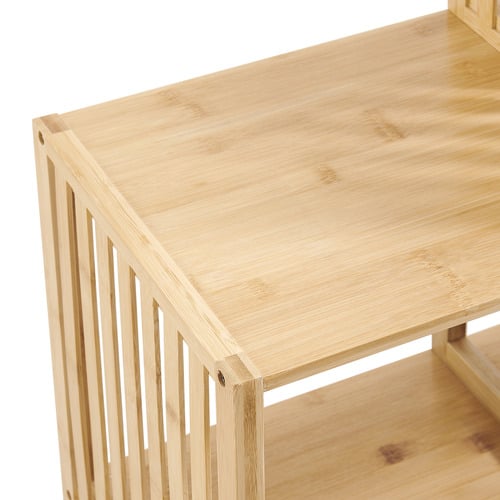 Mirella 6 Shelf Bamboo Wood Bookcase
