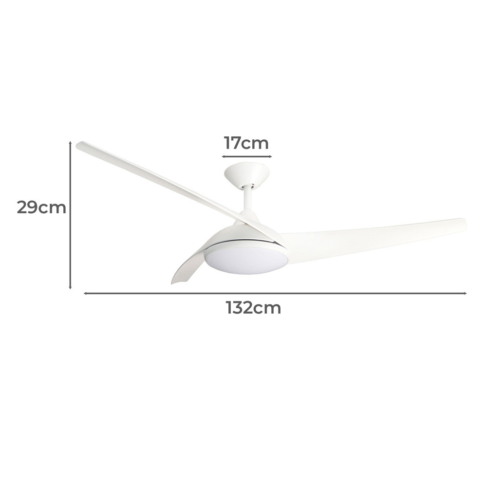Kalina 132cm Smart Ceiling Fan with Remote Control & LED Light
