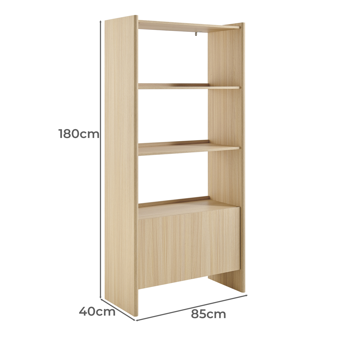 Kainoa 3 Tier 2 Door Bookcase