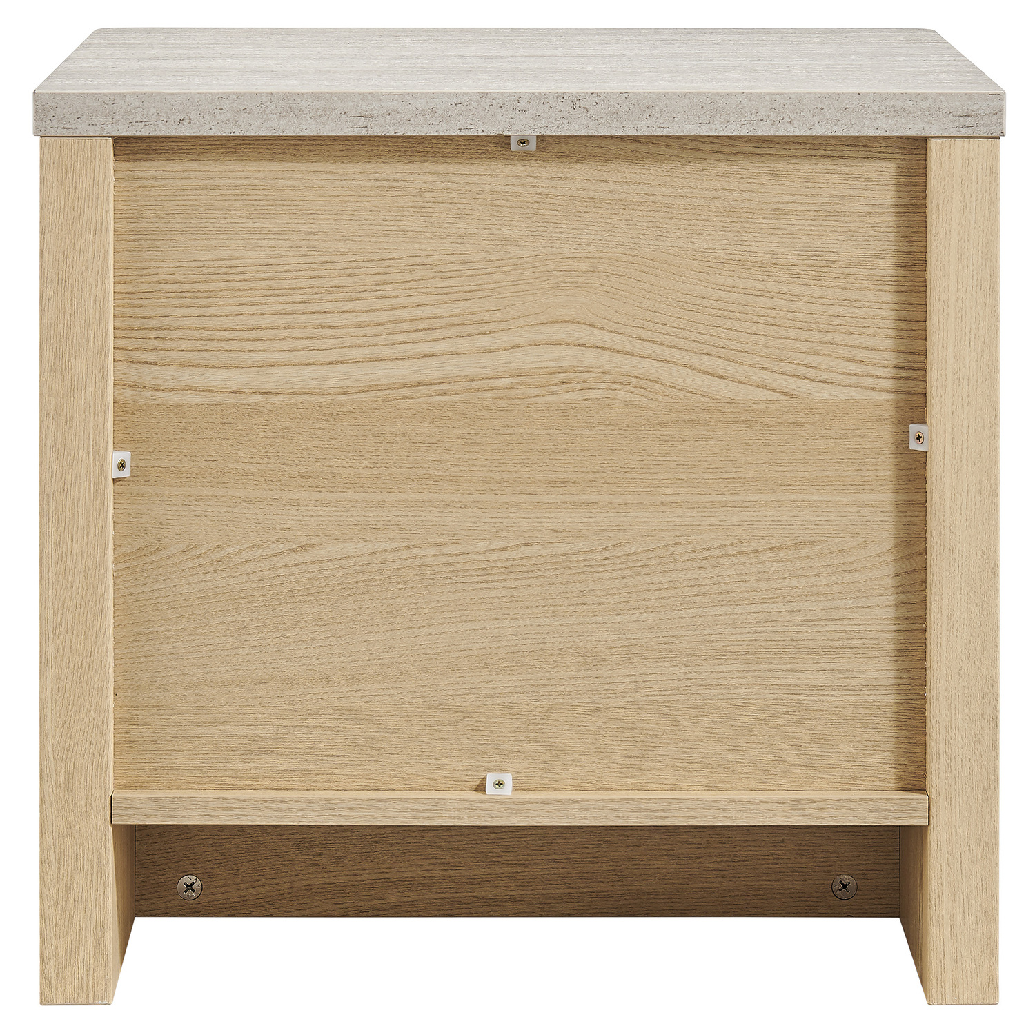 Natural Lenore 2 Drawer Bedside Table