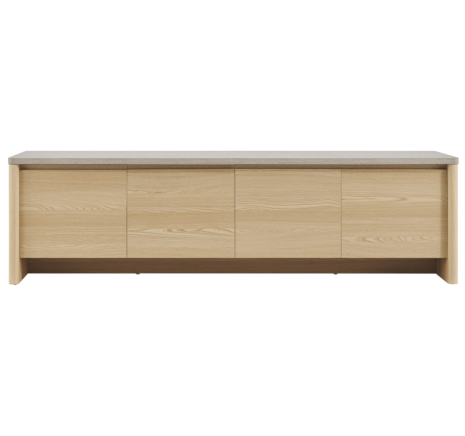 Natural Lenore 4 Door TV Unit