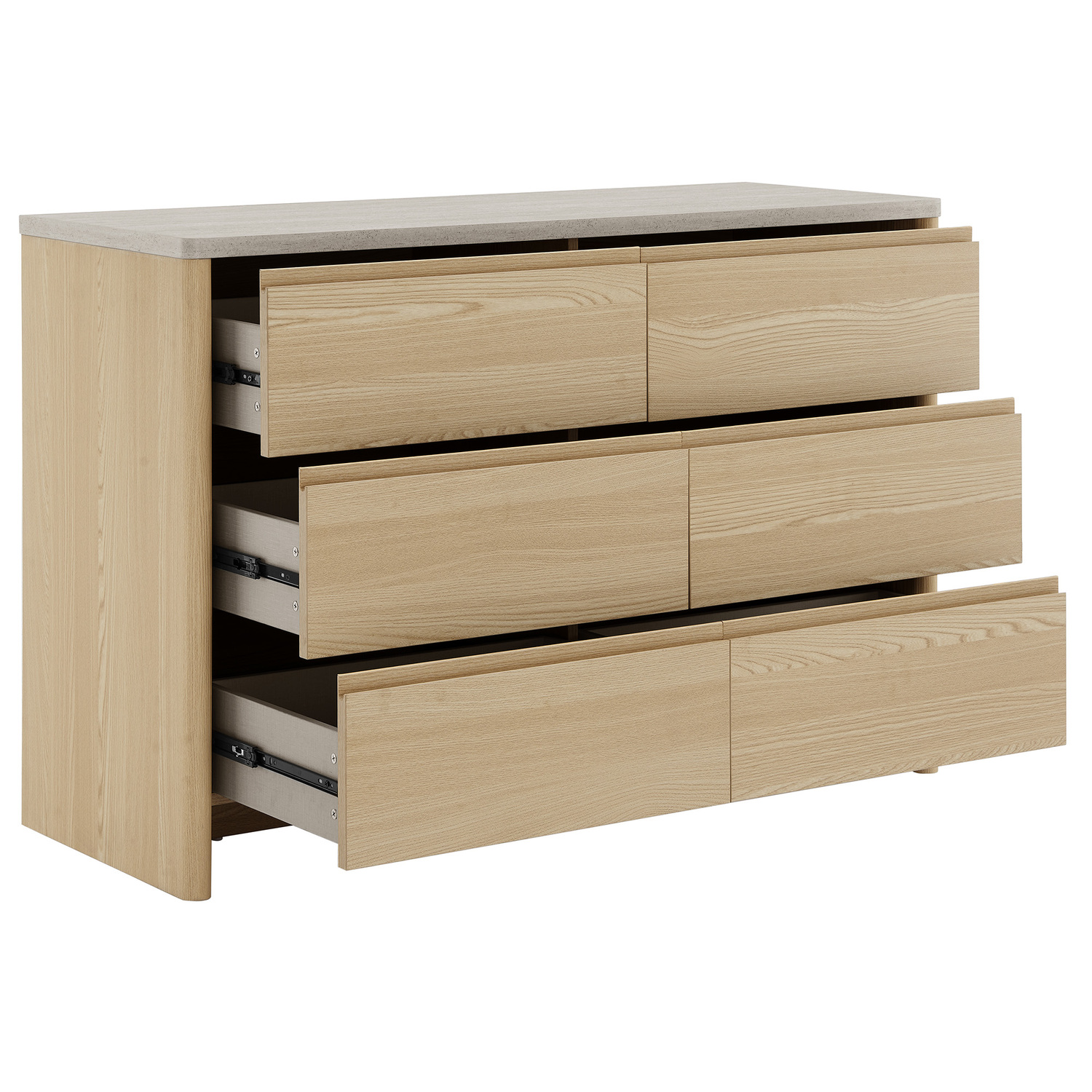 Natural Lenore 6 Drawer Chest