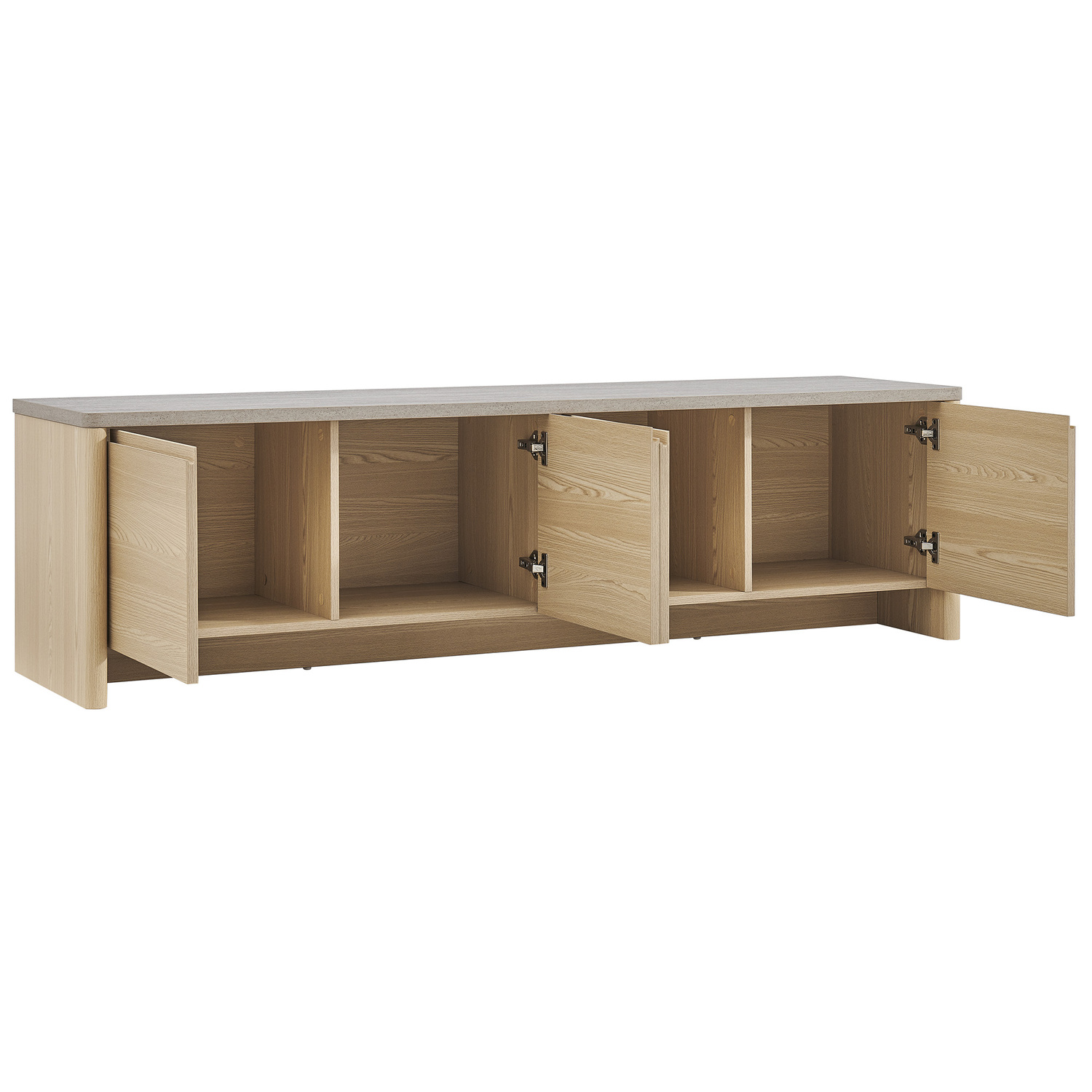 Natural Lenore 4 Door TV Unit