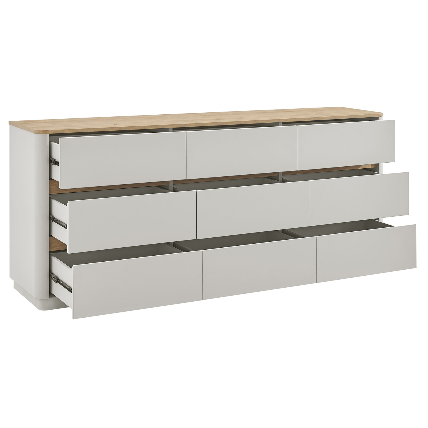 Grey Zosia 9 Drawer Chest