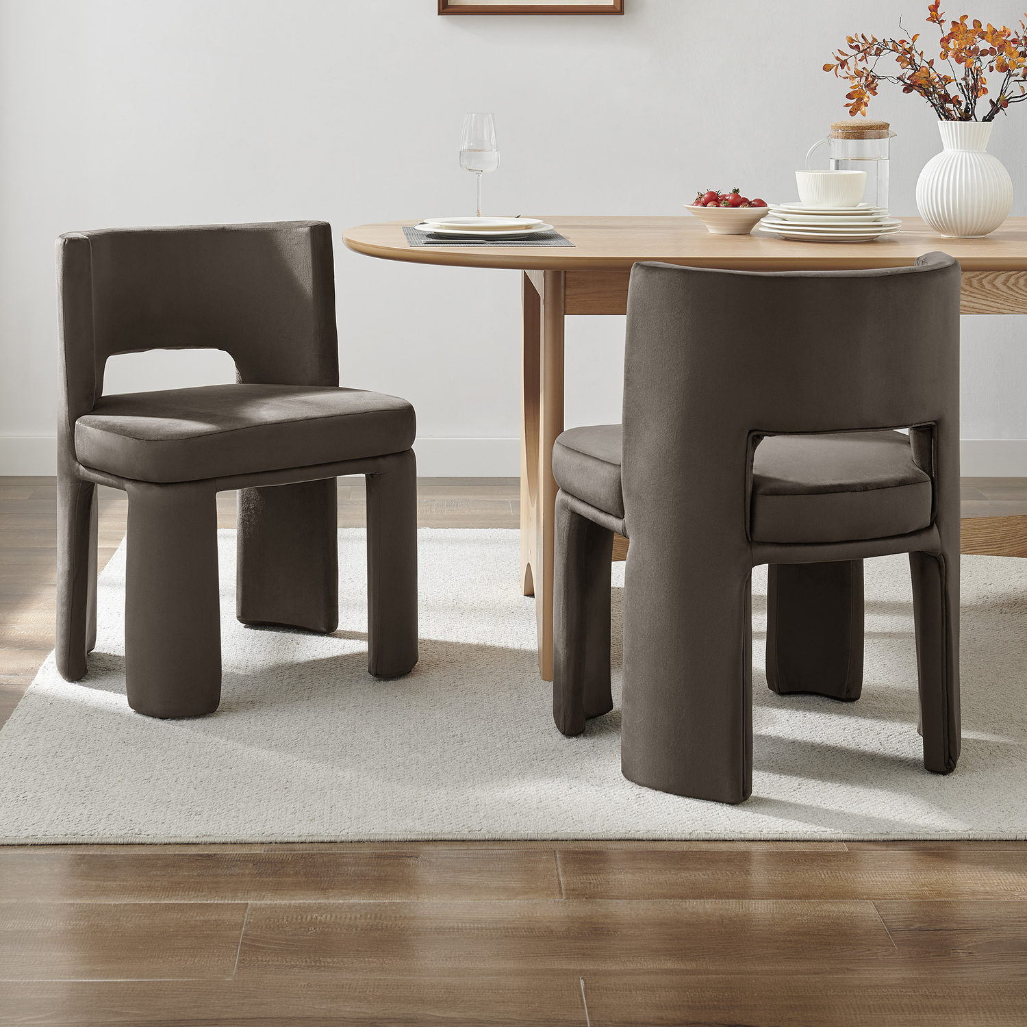 Astrid Faux Suede Dining Chairs