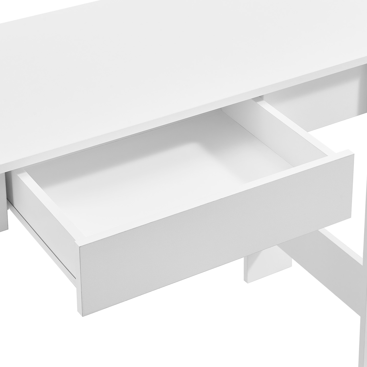 White Elise 1 Drawer Desk