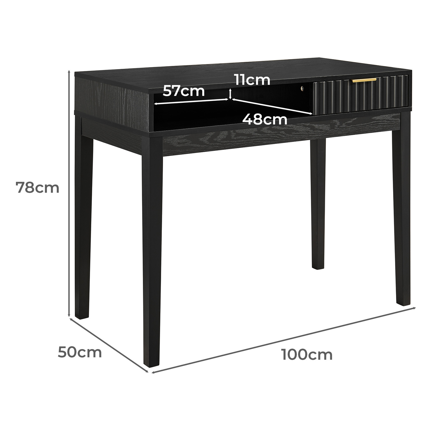 Wren 1 Drawer & Shelf Writing Desk