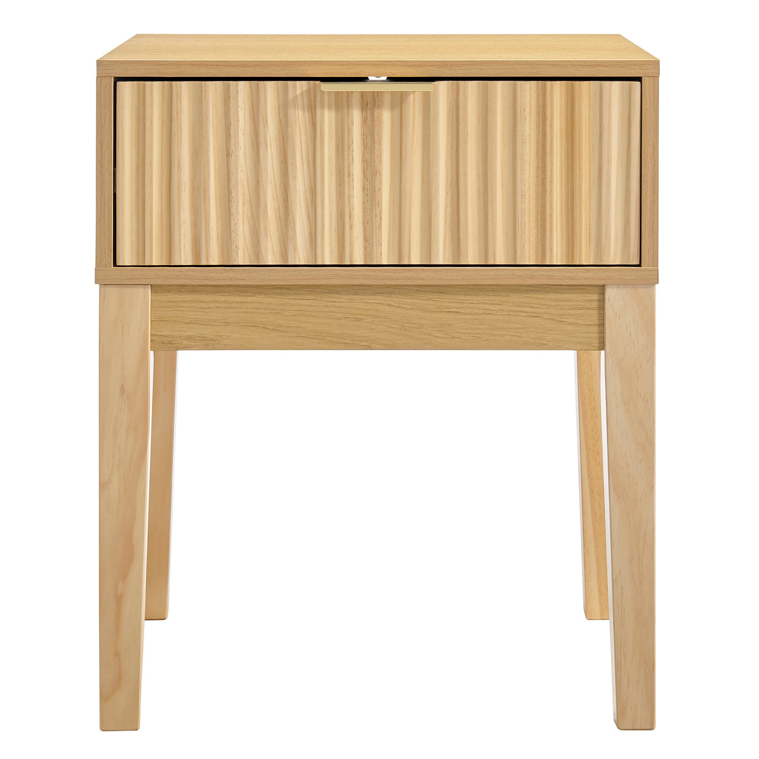 Mossveil Pine Wood Bedside Table
