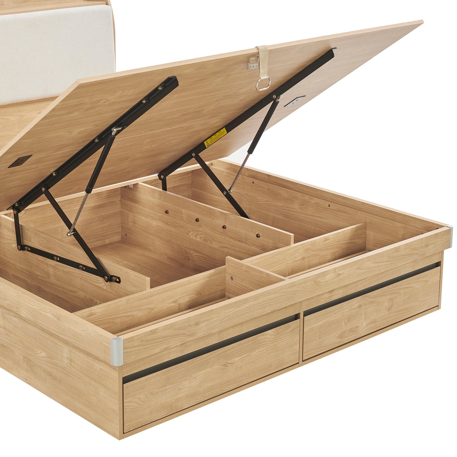 Brindle Gas Left Storage Queen Bed Frame