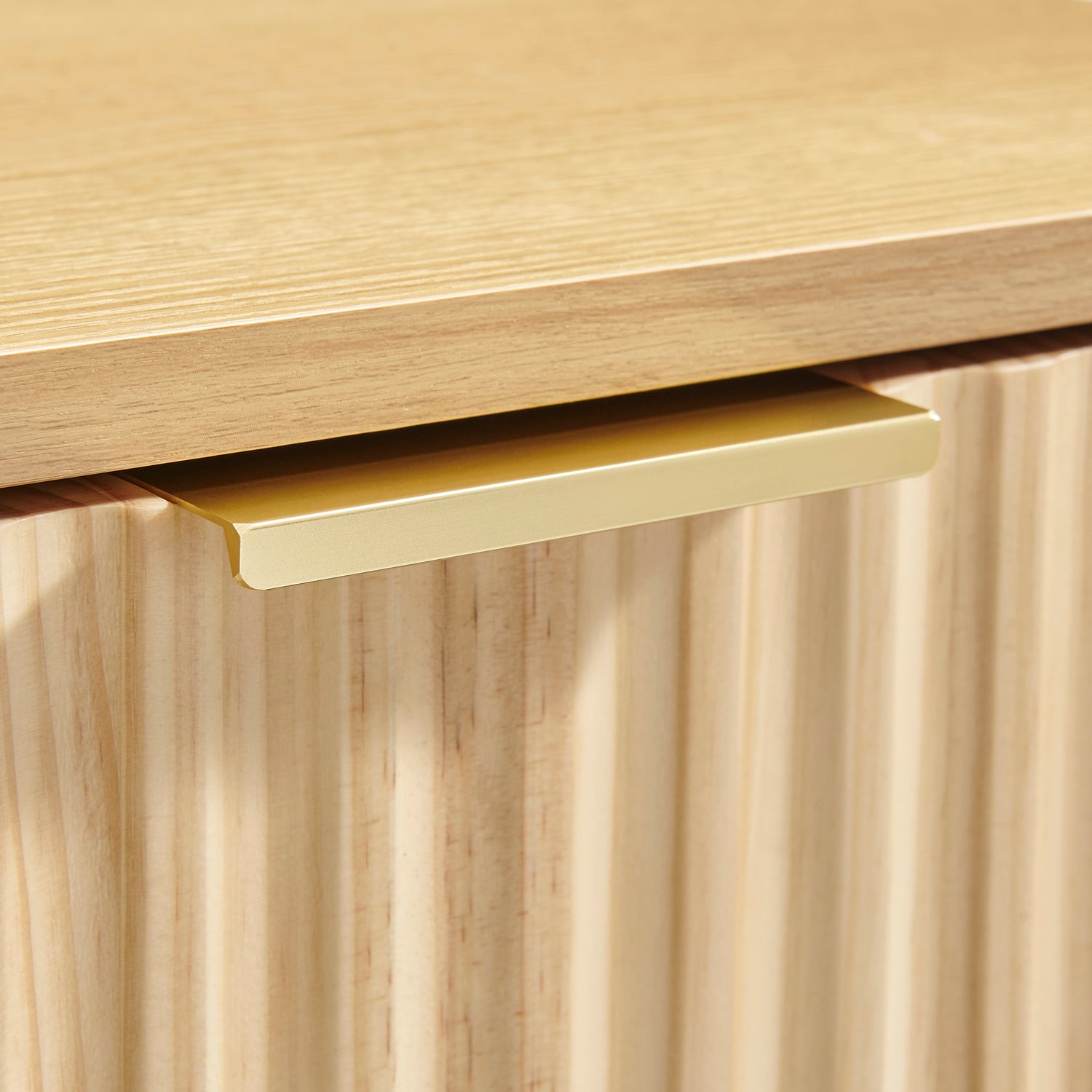 Mossveil Pine Wood Bedside Table