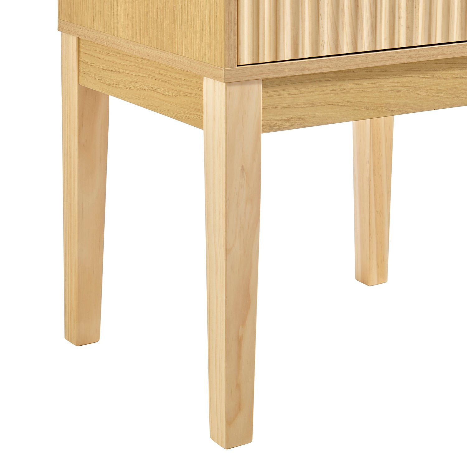 Mossveil Pine Wood Bedside Table