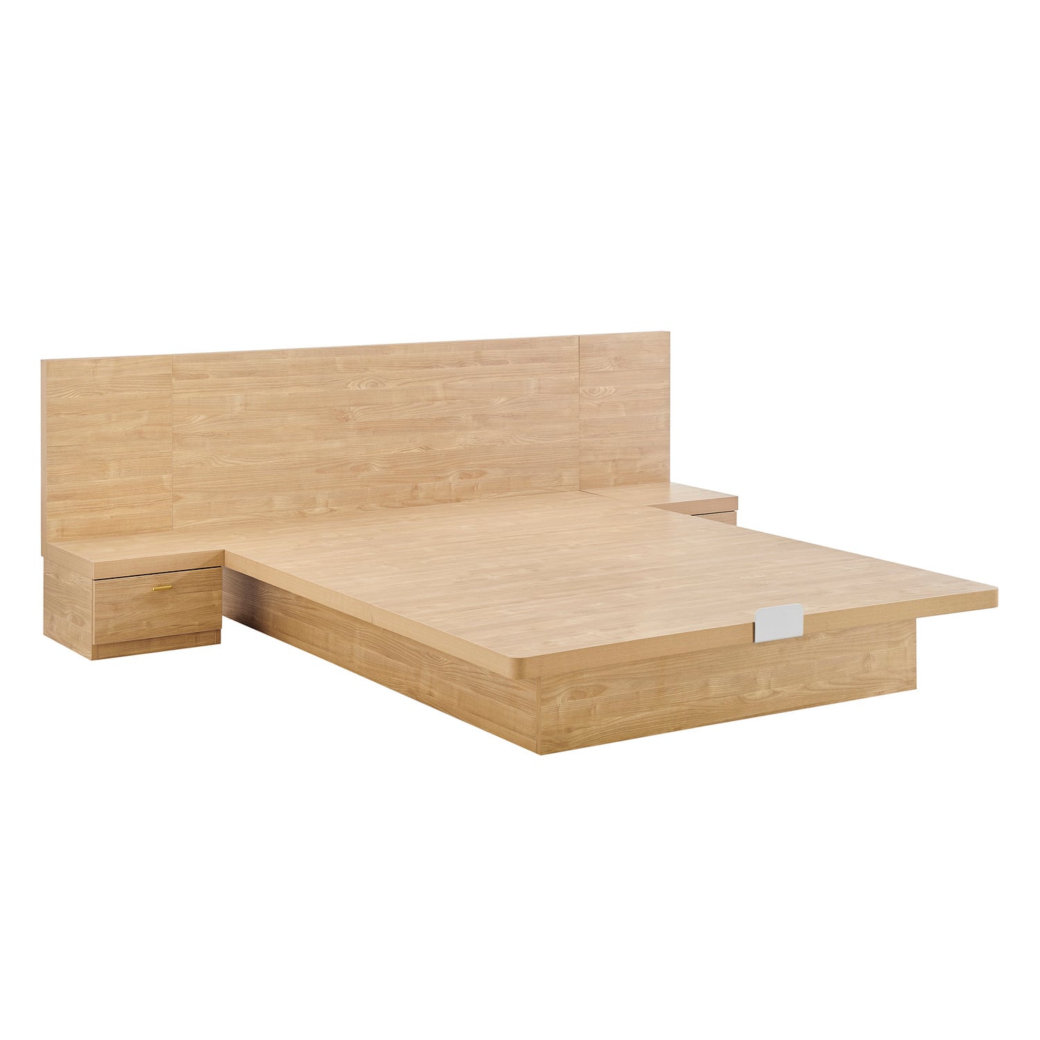 Altherin Gas Left Queen Bed Frame and Bedside Table