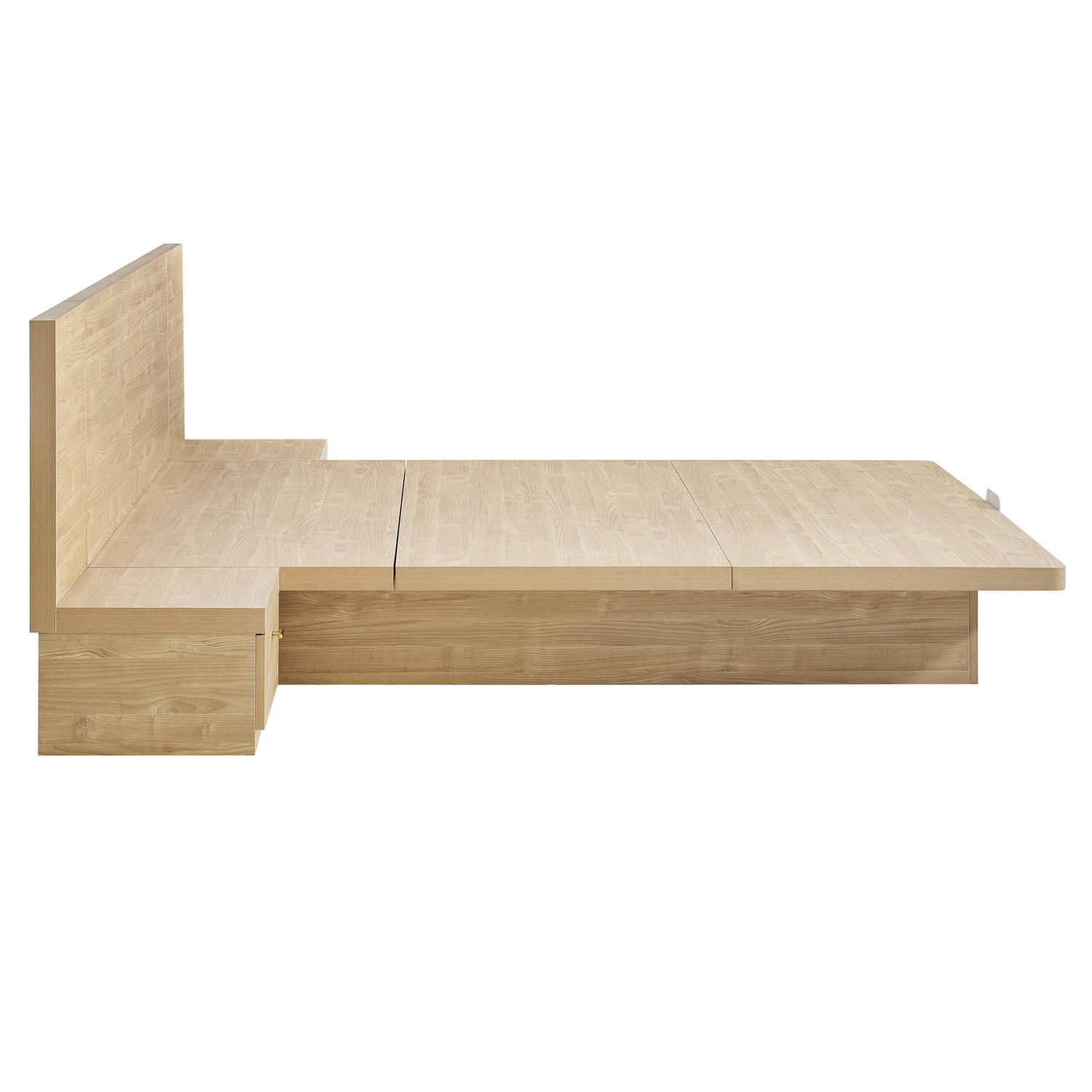 Altherin Gas Left Queen Bed Frame and Bedside Table
