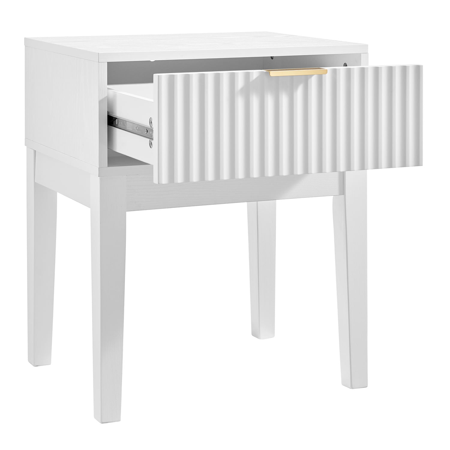 Mossveil Pine Wood Bedside Table