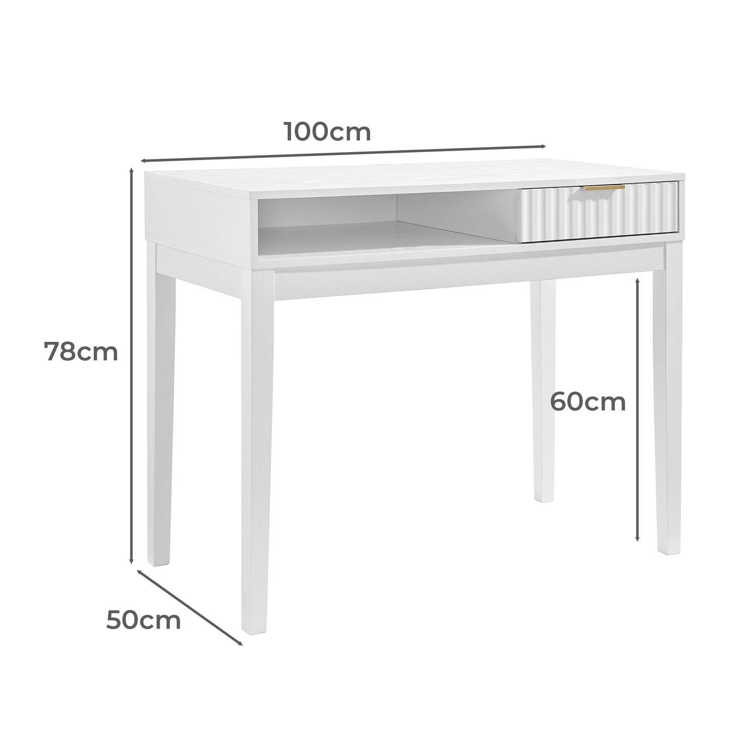 Mossveil Pine Wood Desk