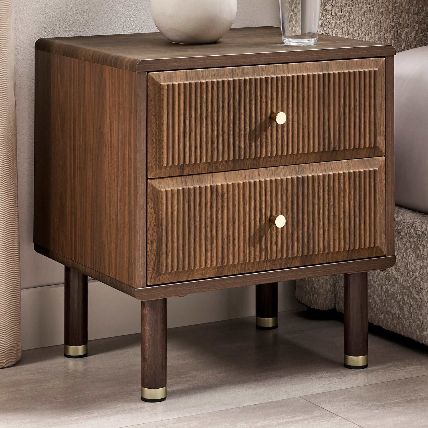 Nina 2 Drawer Bedside Table