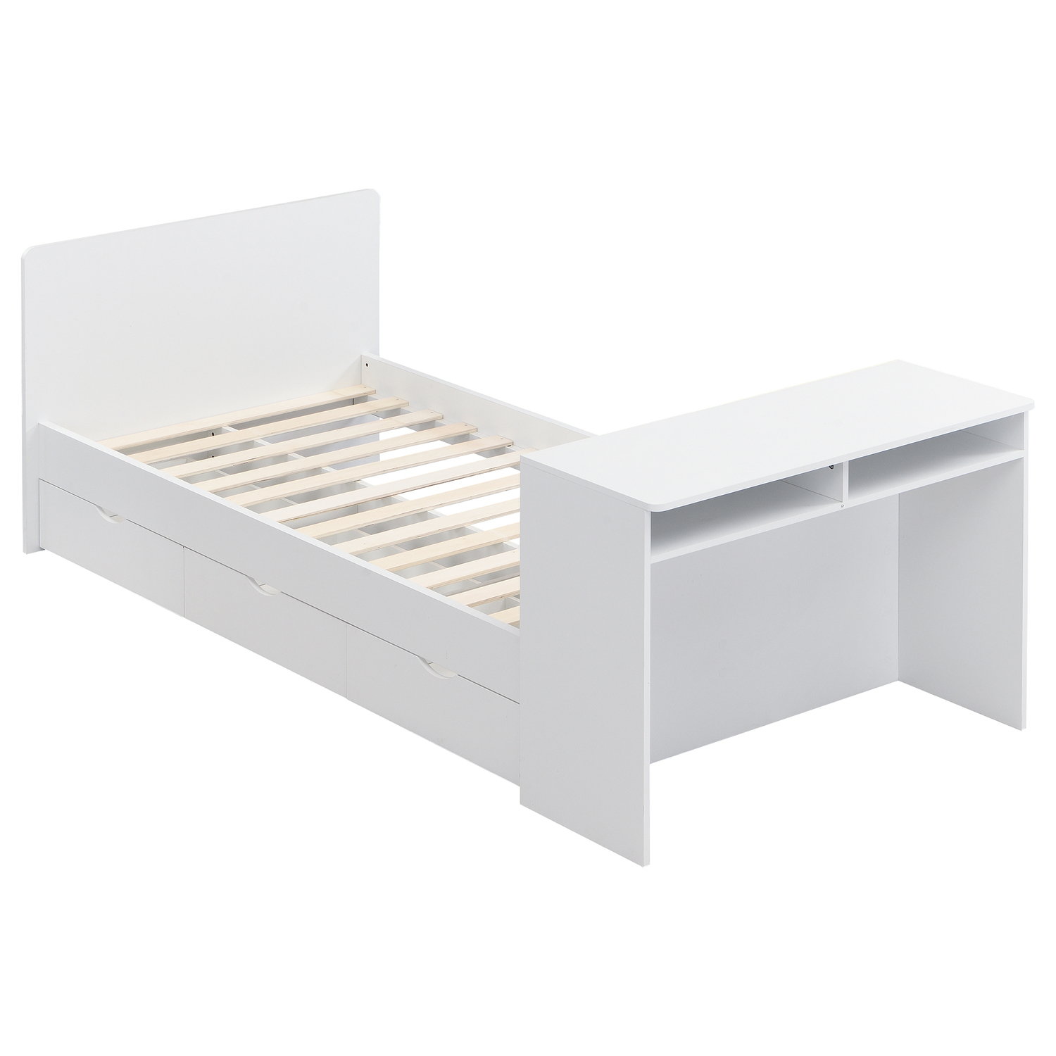 Alena Single Bed Frame with Underbed Drawers
