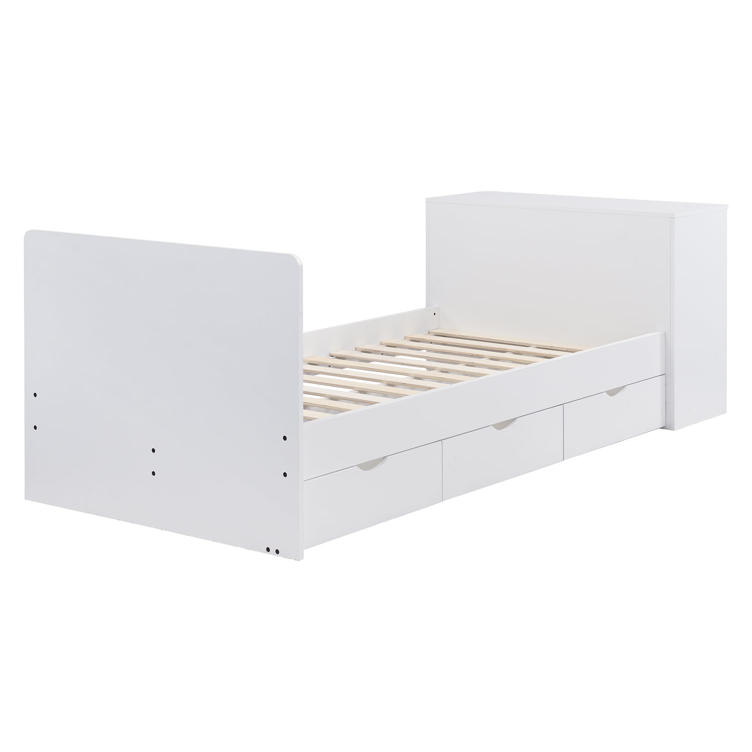 Alena Single Bed Frame with Underbed Drawers